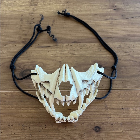 Costumes | Bone Skull Mask With Black Straps | Poshmark